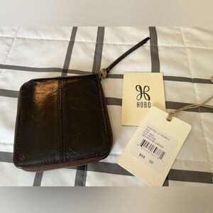 Hobo Zippy Leather Wallet in Black